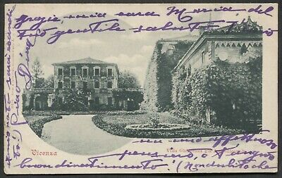 Una visione degli edifici di Villa Guiccioli in una antica cartolina postale