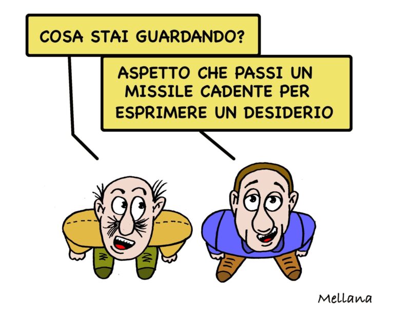 Guerra Ucraina – Russia e non solo quella, missili cadenti e  desideri: il senso di impotenza di Claudio Mellana, uno degli umor(tr)isti