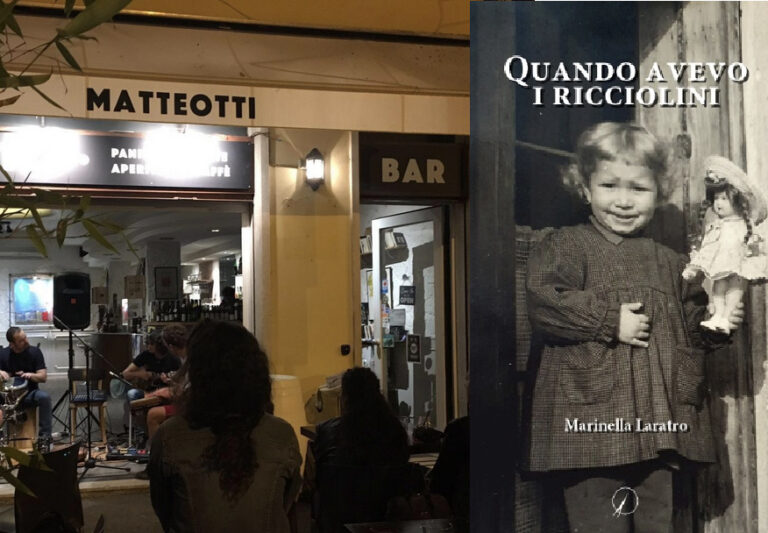 Al Bar Matteotti Marinella Laratro presenta il suo recentissimo libro “Quando avevo i ricciolini” (Altro Mondo editore, Vicenza)