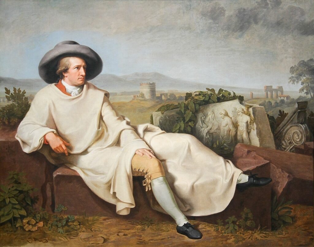 Johann Wolfgang von Goethe nella campagna romana, dipinto di Johann Heinrich Wilhelm Tischbein