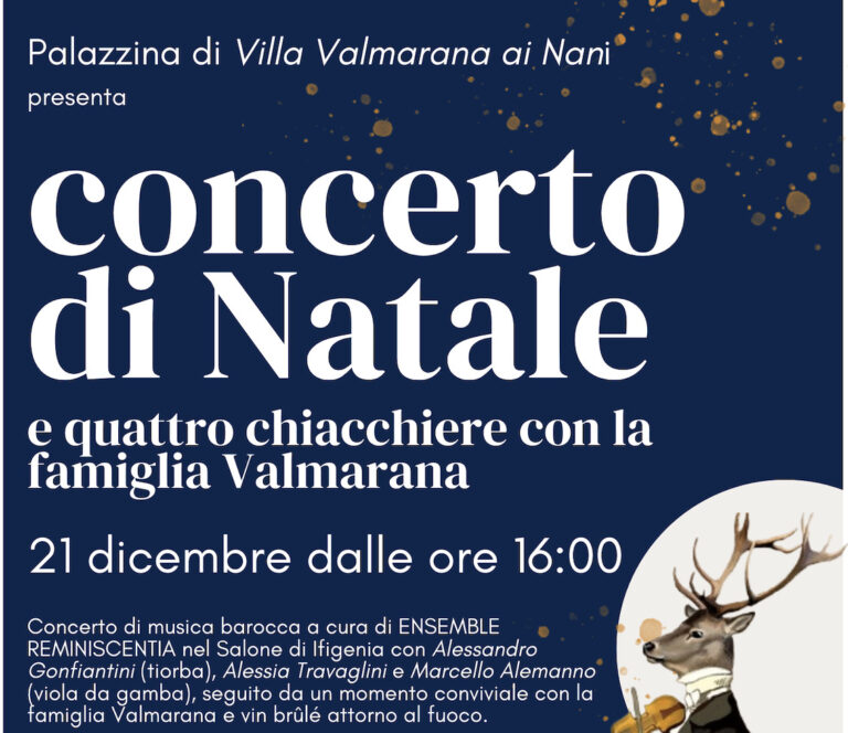 Concerto di Natale a Villa Valmarana ai Nani sabato 21 dicembre 2024: un viaggio tra ragione e sentimento con l’Ensemble Reminiscentia