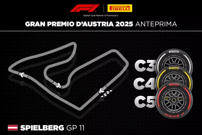 La F1 vola in Austria, la Pirelli porta le stesse mescole del 2024: C3, C4 e C5