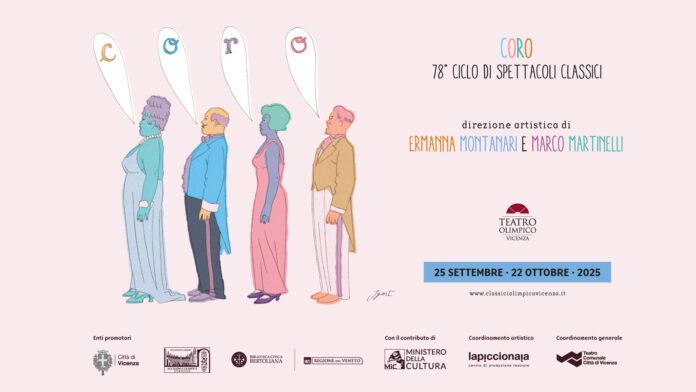 manifesto ciclo di spettacoli classici al Teatro Olimpico
