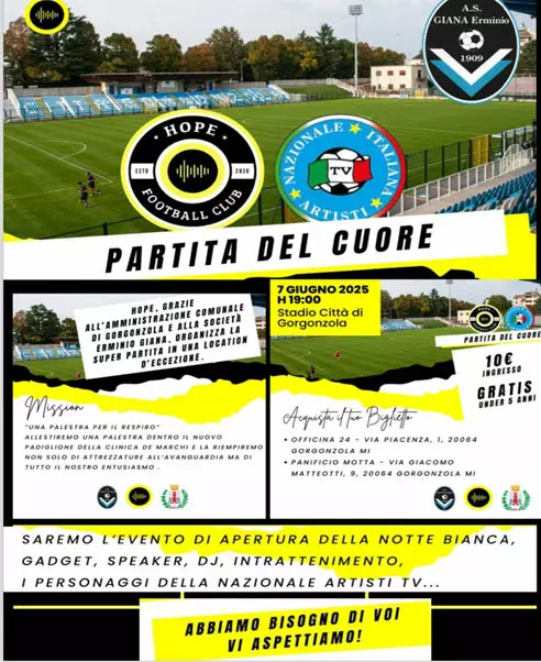 partita del cuore a Gongorzola locandina