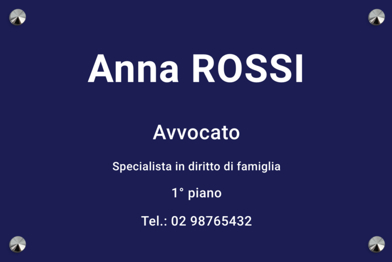 Regole fondamentali per installare una targa professionale a Vicenza