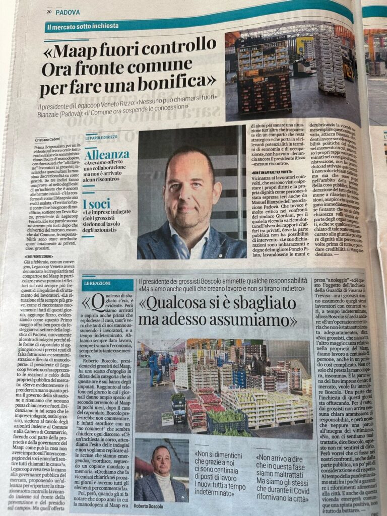 Rizzo, Nessuno può tirasi fuori, Il Mattino di Padova