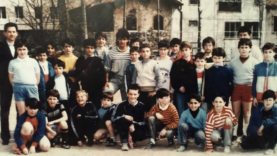 1985. allenamento US Garcia Moreno Arzignano con un giovanissimo Roberto Baggio, arrivato in bus e già ceduto alla Fiorentina - Pellizzari il quinto da sinistra tra gli accosciati