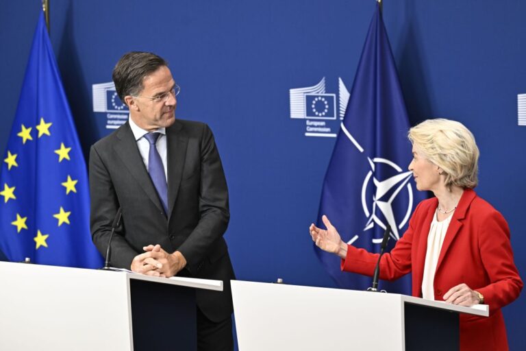 Rutte incontra Von Der Leyen, colloqui Nato-Ue sulla sicurezza