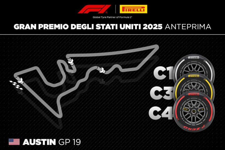 Ad Austin la Pirelli porta un tris di mescole non consecutive