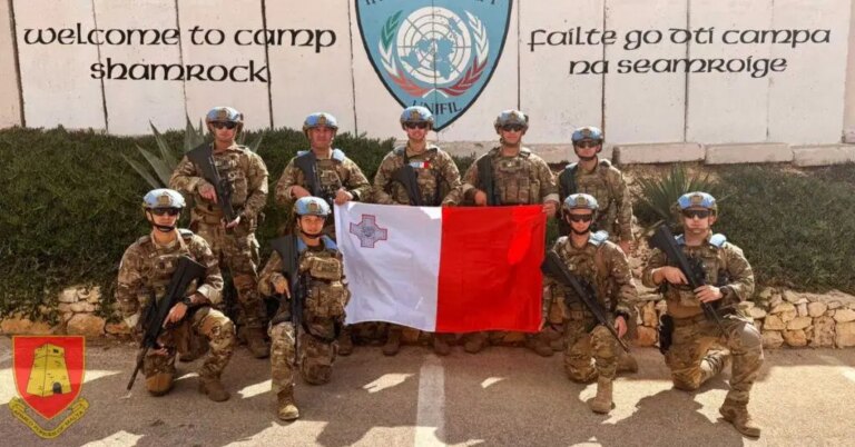 Nove soldati maltesi stanno per completare una missione di pace Onu in Libano