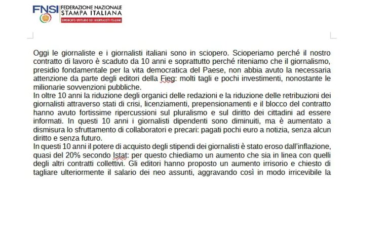 I giornalisti dell’agenzia Italpress aderiscono allo sciopero per il rinnovo del contratto nazionale di lavoro