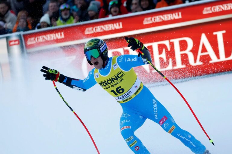 Zabystran vince il SuperG della Val Gardena, Franzoni è sul podio