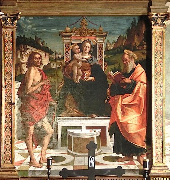 La tela di Bartolomeo Montagna nella cappella del Rosario a Cartigliano