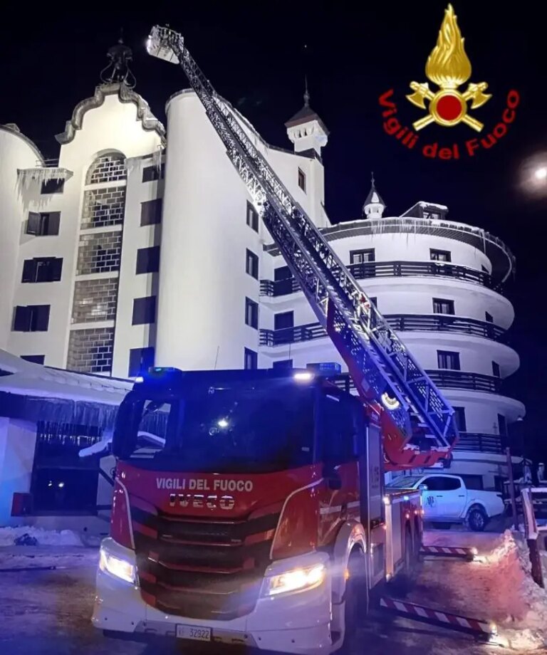 Incendio in hotel a Sestriere, nessun ferito