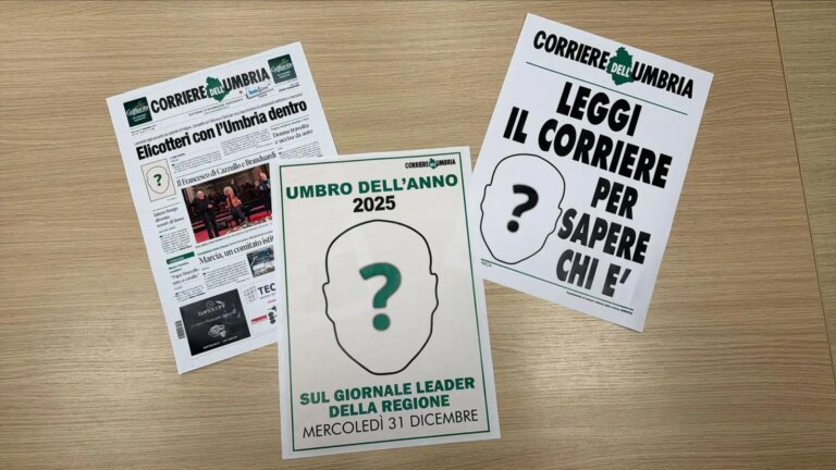 Il Corriere dell’Umbria svelerà il 31/12 il riconoscimento “Umbro dell’Anno”