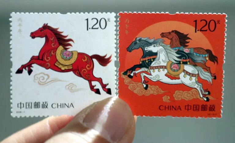 Cina: China Post emette due francobolli per Anno del Cavallo (2)