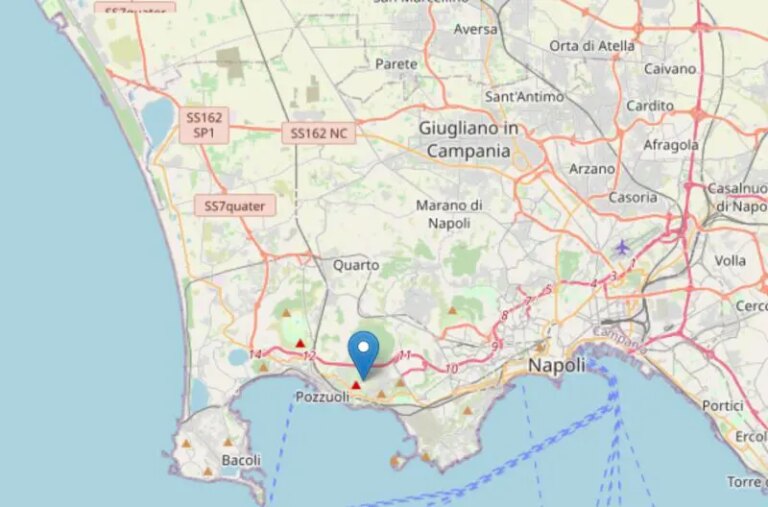 Scossa di magnitudo 3.1 ai Campi Flegrei