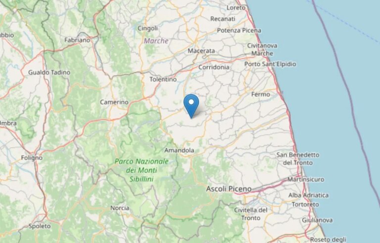 Sciame sismico nella notte nel Maceratese, scossa di terremoto più forte di magnitudo 3.8