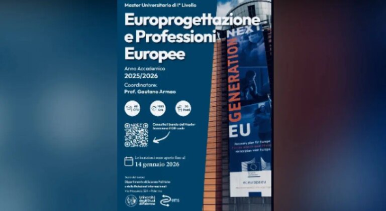 Università di Palermo, al via il bando per il Master di I° livello in Europrogettazione e Professioni Europee