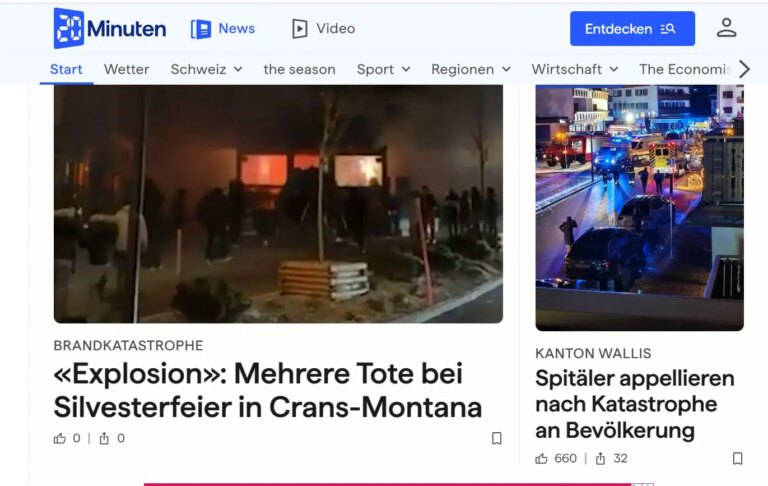 Svizzera, Capodanno tragico in un locale, vittime